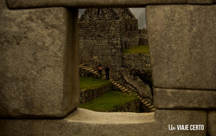 Perspectiva templo de las tres ventanas Machu Picchu